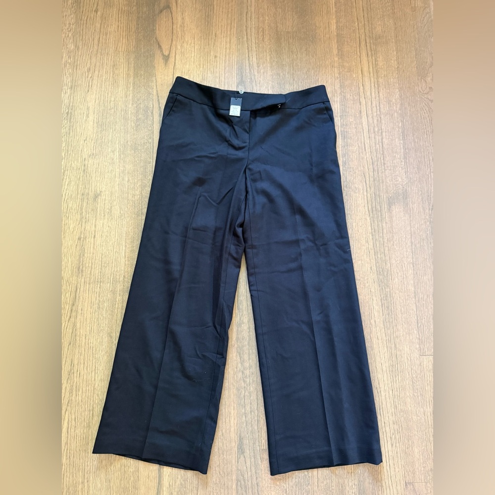 NEW Talbots Signature Wide Leg Pants-Size 12 Petite-Black